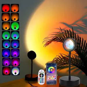 Sunset Lamp Projector Led Lights for Bedroom Night Light RGB Lights Sun Sunlight Sunrise Lamp 10w 360° Rotation Mood Lighting Home/Room Decor Gifts for Women,Desktop Multicolor