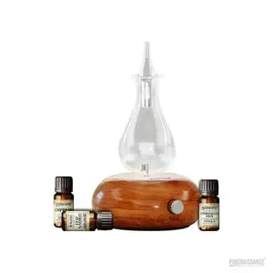 Wooden Essential Oil Diffuser with 2 x 10ml Bottles - Home Fragrance - Comfort
