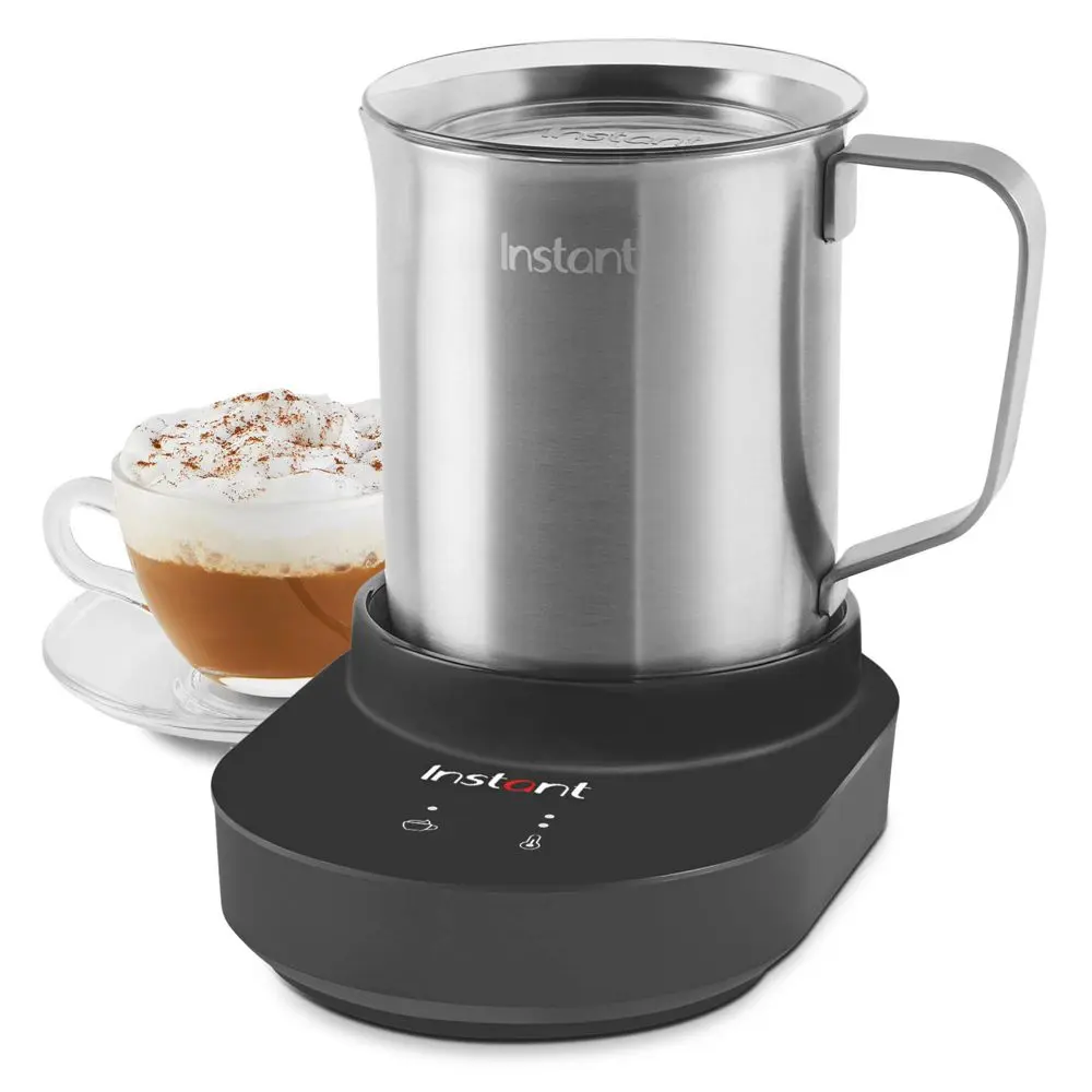 Instant Pot Magic Cup 9-in-1 Frother with 17oz Stainless Steel Cup: Electric Milk Steamer Dishwasher-Safe Parts 600W