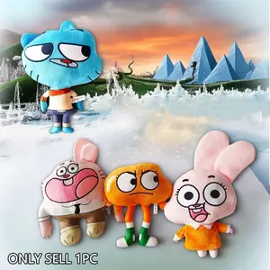 The Amazing World of Gumbball Plush Toy, Anime Fan Collection, Huggable Collectible, Birthday Gift, Stuffed Animal Gift, Room Decoration, Unisex, Soft and Cozy, Super Soft Fluffy