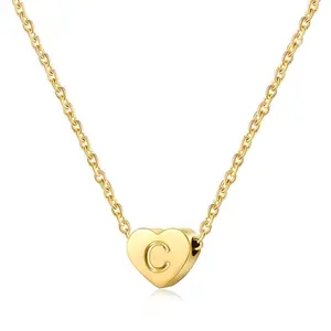 Fashion Stainless Steel Love Letter Necklace Simple Wind Ladies Heart Clavicle Necklace Sexy Necklace