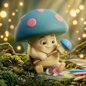 MUSHROOM ERASER AND SHARPENER