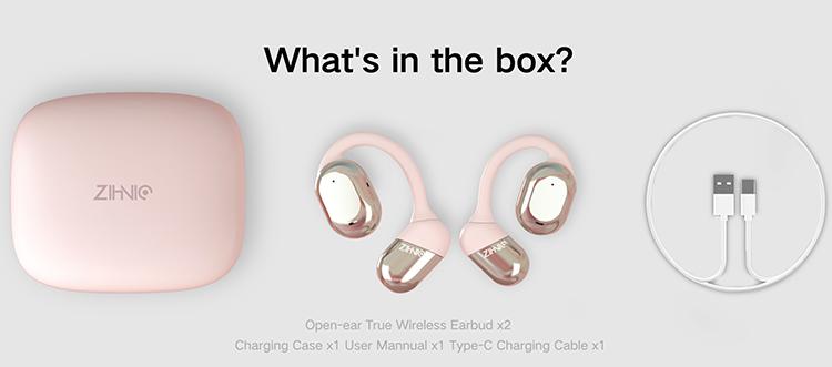 ZIHNIC ZN-S05 OWS Fashionable Bluetooth Earbuds, 1 Piece Low Latency Wireless Gaming Headset Earphones, HIFI Sound Quality Music Earbudsfor Gaming Travel Sports On Ear In Ear Wireless Noise Cancellation