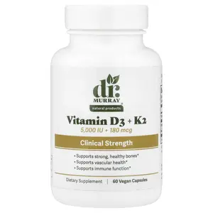 Dr. Murray's Vitamin D3 + K2, 60 Vegan Capsules