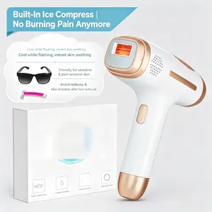 Sapphire Ice-Cooling IPL Hair Removal Device, Hair Root Elimination, 16.5J Energy, Unlimited Flashes, FDA Cleared, 2-Year Warranty, for Women and Men,Best Valentine's Day Gift for Her