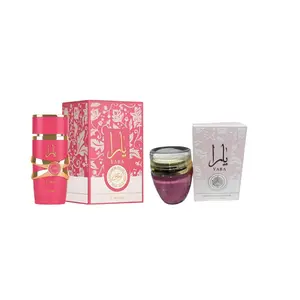 Lattafa Aromatic Floral Women's Fragrance & Hand & Body Lotion Bundle Set, 3.4 oz Yara Candy Bottle + 100 ml Yara Multi-Pack Beauty & Personal Care Product