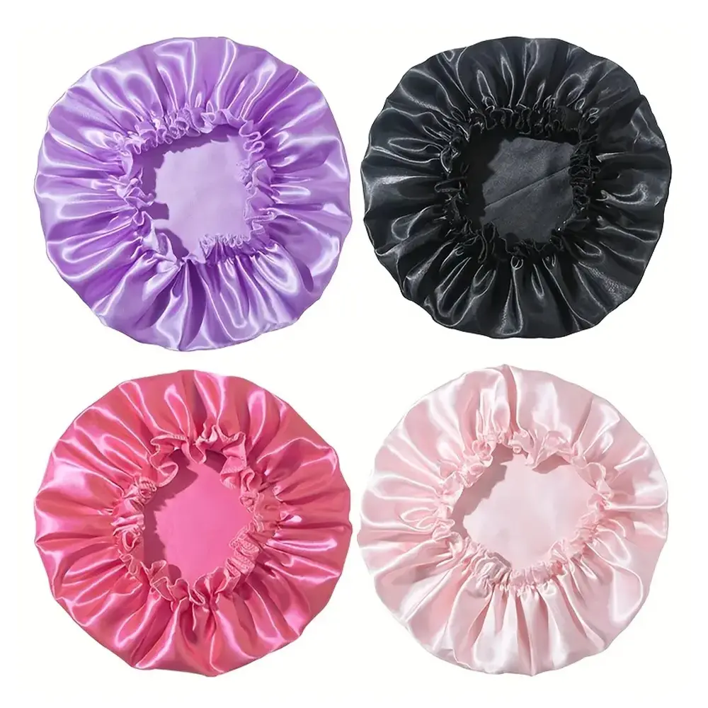 YMSGIRL Silky Bonnet For Women's Hair Care - Reusable Hair Wrap For Sleeping With Elastic Stay On Head - Solid Color Sleep Cap, 1 Per Pack