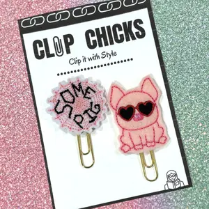 Some Pig Novelty Paper Clip Set - Fun Bookmarks, Planner Clips, Journal Accessories, Reading Incentives - Unique Gifts Under $10