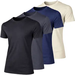 4-Pack Mens Short Sleeve Fashion Stretch Rayon Tees (M-3XL)