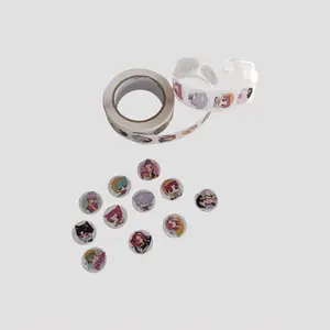 Hunter 14 Designs Continuous Roll Stickers 500pcs/Roll, Anime Demon Theme Waterproof Vinyl Stickers for DIY Scrapbook, Phone, Pencil Case & Desk Decor, Cartoon Kids Sticker Roll Gift