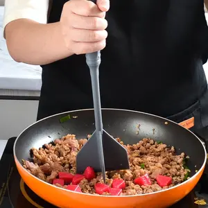 Meat Chopper for Ground Beef, Heat Resistant Nylon Hamburger Chopper, Non-Stick Kitchen Utensil for Ground Meat, Turkey, Smashed Potatoes, Dishwasher Safe