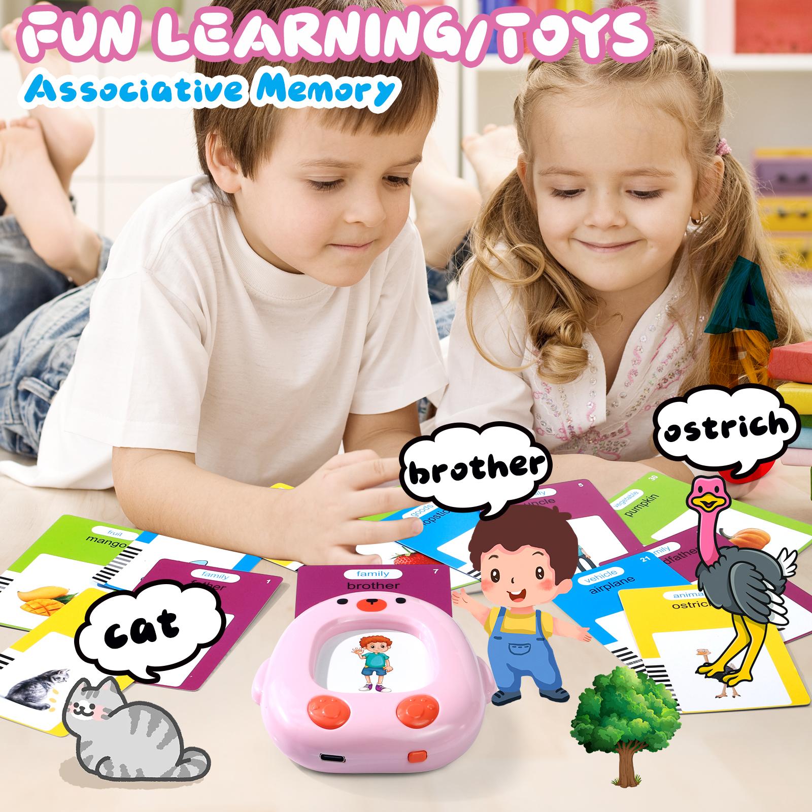 Interactive Talking Flash Cards - English Learning Set Toy for Kids Toddlers and Preschoolers