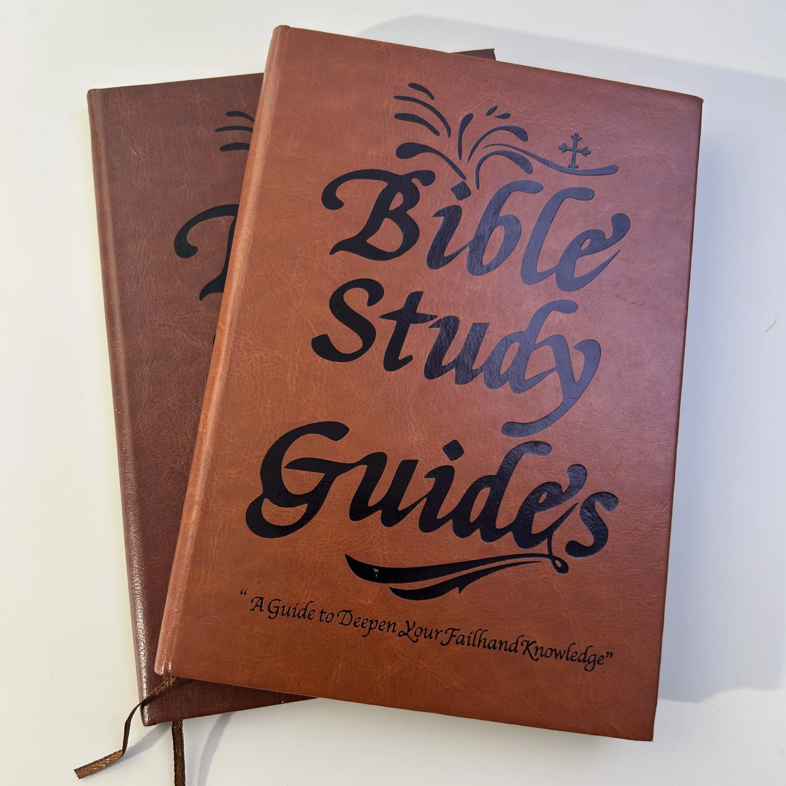A5 PU Leather Cover Bible Study Journal - 66-Page Christian Notebook, Daily Devotional for Personal Prayer, Ideal Faith-Strengthening Gift (Religion & Philosophy Book)
