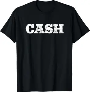 Casual Cotton shortsleeve tees Vintage Cash Country Music Lovers Outlaw T-Shirt