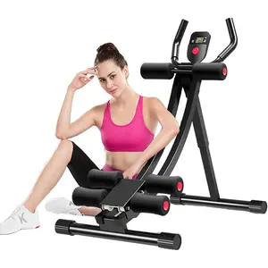abdominal bench Ab abdominal Machine n's Home Abdominal Exerciser 308lbs Abdominal Compressor Collapsible Abdominal Core Trainer 4-Speed Adjustable Strength Training Machine with LCD Display