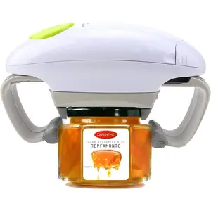 Electric Jar Opener, Kitchen Gadget Strong Tough Automatic Jar Opener For New Sealed Jars,The Hands Free Jar Opener with Less Effort to Open (White)