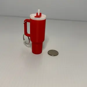 3D printed tumbler style keychain for holding chapstick cash and more