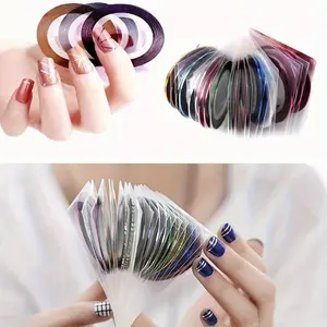 32 Rolls，32 colors Multicolor Mixed Colors Rolls Striping Tape Line Nail Art Decoration Sticker Nail Tip