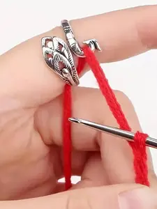 Vintage Hollow out Peacock Design Ring, Multifunction Adjustable Knitting Coil Crochet Ring, Fashion Jewelry Accessories for Women & Men, Vintage Rings Jewelry