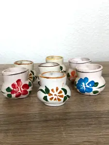 Small Mexican Mug Flower - Floral Design Small Mexican Mug Flower - Floral Design