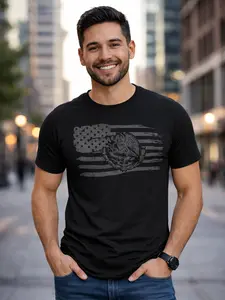 Mexican American Flag T-Shirt - 100% Ring-spun Combed Cotton, Crew Neck, Regular Fit, Casual Style, Lightweight, Machine Washable - Classic Crewneck Menswear