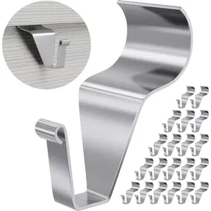 Vinyl Siding Clips Hooks (20 Pack), Heavy Duty No-Drill No Hole -Free Siding Hangers for Outdoor Wall Lights Wreaths Garland Hanging, Front Porch Patio DecorQuesear