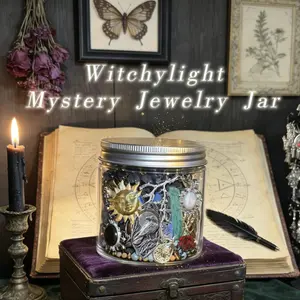 Jollyhit Witchy Aesthetic &Subtle Fairy Mix Mystery Jewelry Jar – 30PCS Costume Jewelry Set | Celestial Botanical Charms | Magical Gift for Her tiktokshopspringglowup Antique Butterfly summerwins