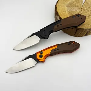 KS 7851 EDC Knives Pocket  , Ergonomic G-10 & Aluminum Handle, High Hardness Stainless Steel Blade,  for Men, Camping Hiking Fishing Survival Gear