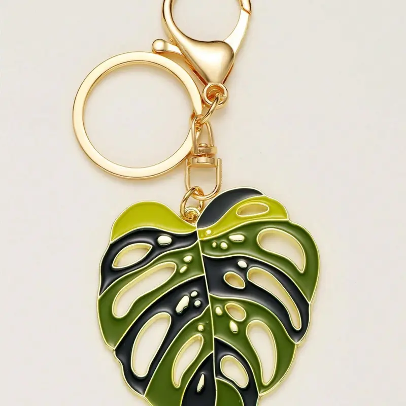 Hollow Leaf Oil Drop Keychain, Aesthetic Keychain, Perfect for Daily Wear, Sweater Decoration Pin, Stylish Accessory for Everyday Use
