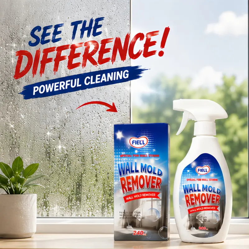 240ml Mold Remover Spray, No-Scrub Mildew Stain Eliminator, Bleach-Free Cleaner Safe for Painted Walls, Kid & Pet-Friendly for Bathroom Tile Grout Household Use