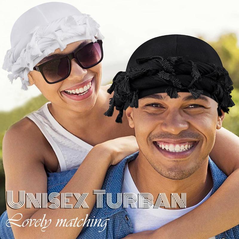 Turban for Men- Satin-Lined Durag Head Wrap for Fashion & Comfort - Multipurpose Head Scarf Head Warp for Men and Women