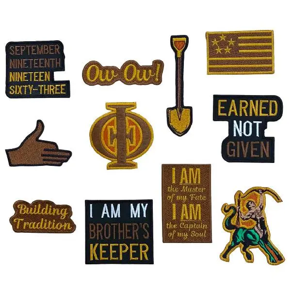 Iota 11 Patch Bundle - Fraternity Embroidered Iron On Patches