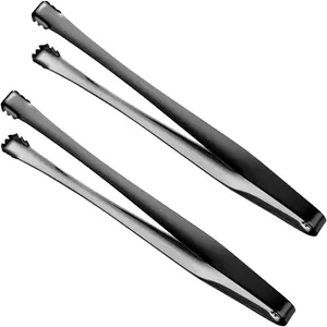 2 count Egg Chalaza Remover Tool Toothed Eggshell Fragment Removal Tongs for Cooking Baking and Chefs Stainless Steel (Black)