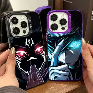 Cool Jujutsu Satoru Gojo Plating Hard Case For iPhone 17 16 15 14 13 12 11 Pro Max Plus Air & Galaxy S22 23 24 25 The Best Halloween Gifts Fans Phone Case Cover