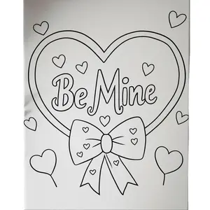 DTF Transfer Outline - Press & Paint Outline, Color your own DTF Print - Be Mine - Valentine's Day -Coloring Activity - Sip and Paint Party - New Years eve Party