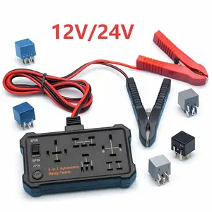 Upgraded  Relay Tester, Compact 12V 24V Car Relay Diagnostic Tool with LED Display