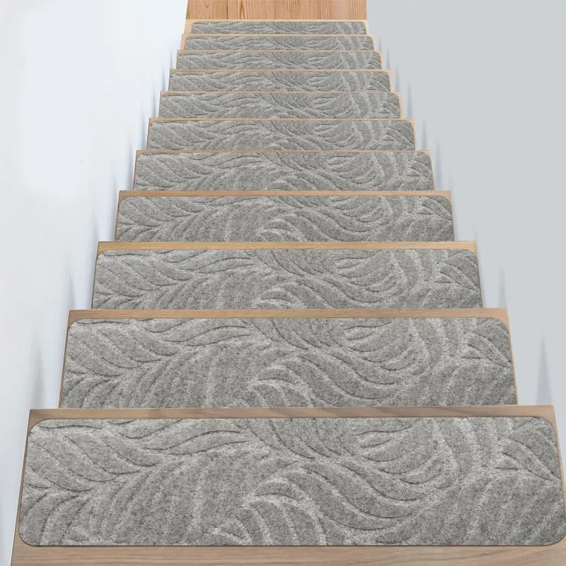 Embossed staircase banana leaf light gray