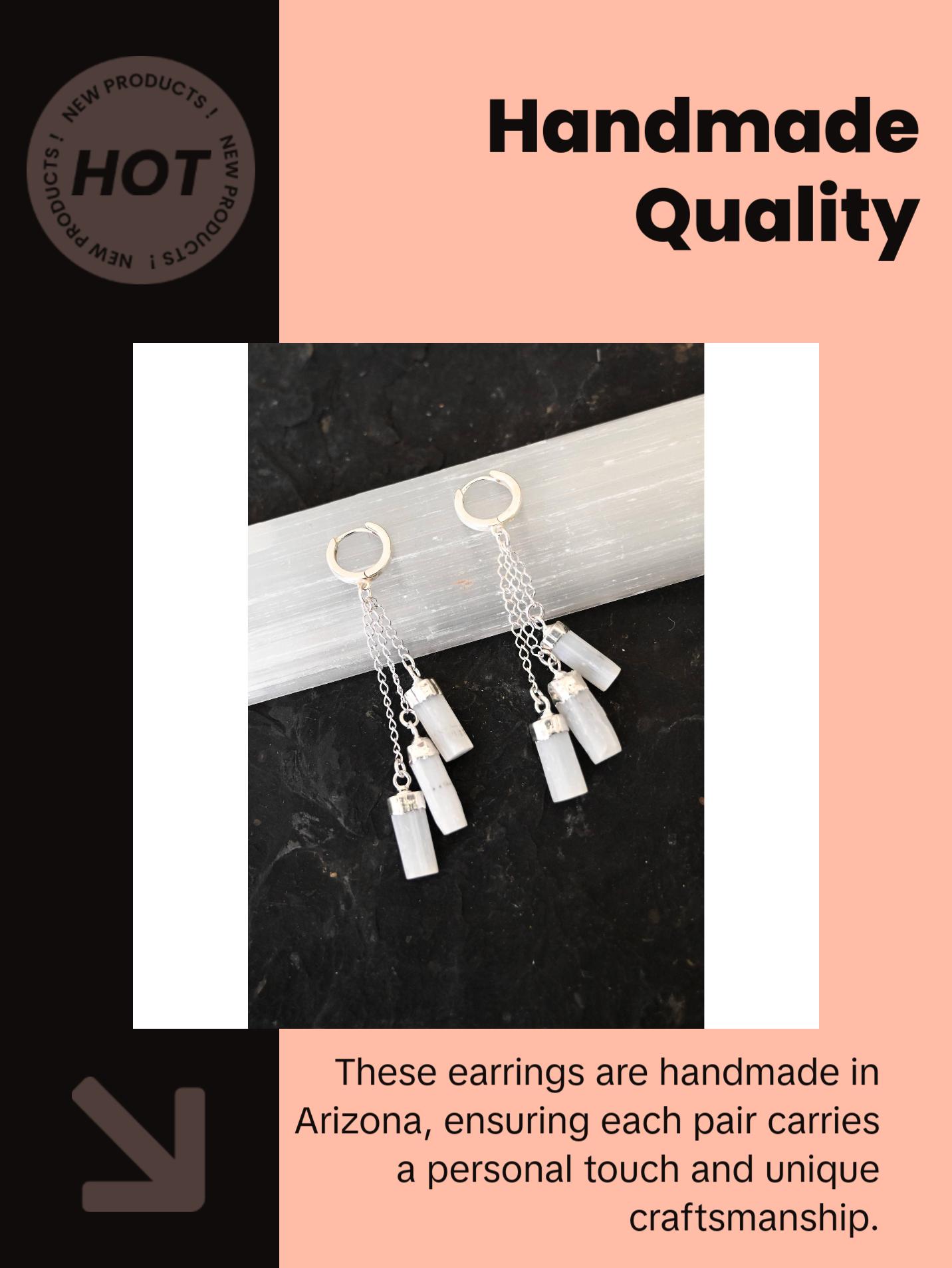 Spiritual Gangster Selenite Earrings