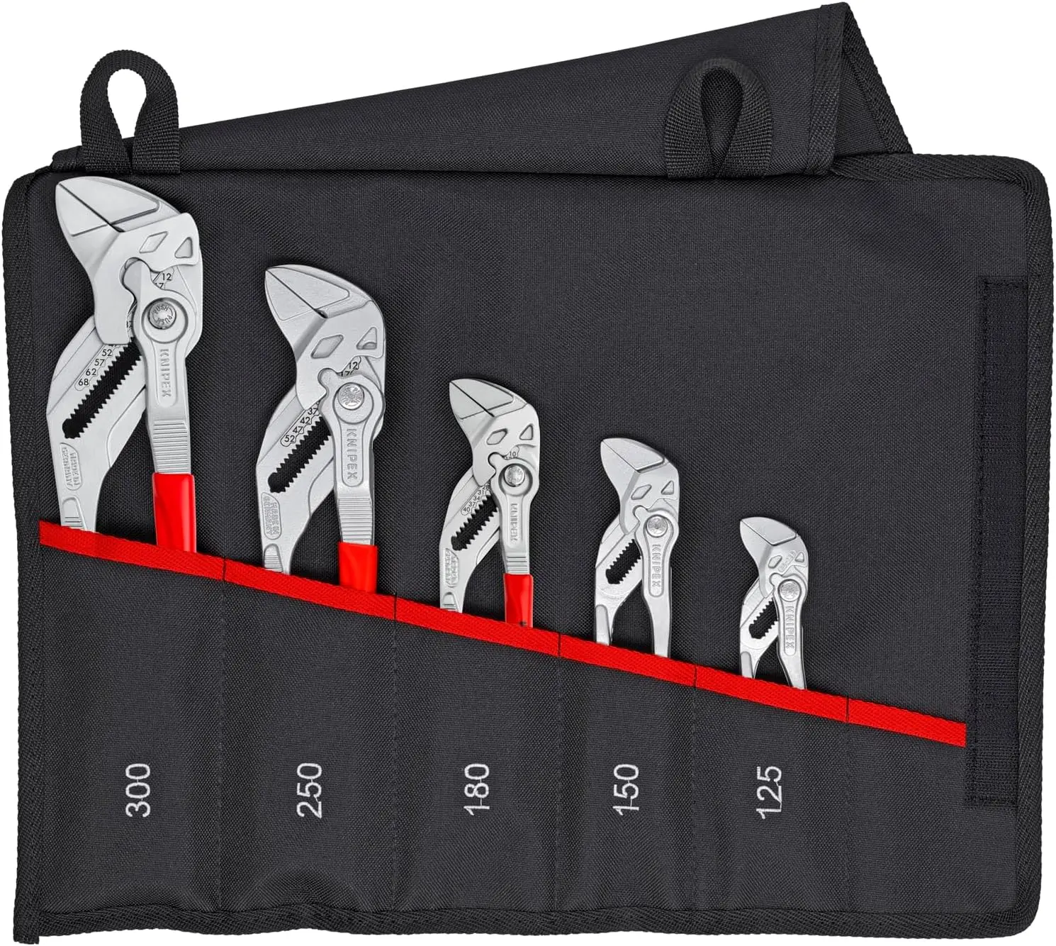 KNIPEX Tools 00 19 55 S4 Pliers Wrench 5Piece Set with Tool Pouch