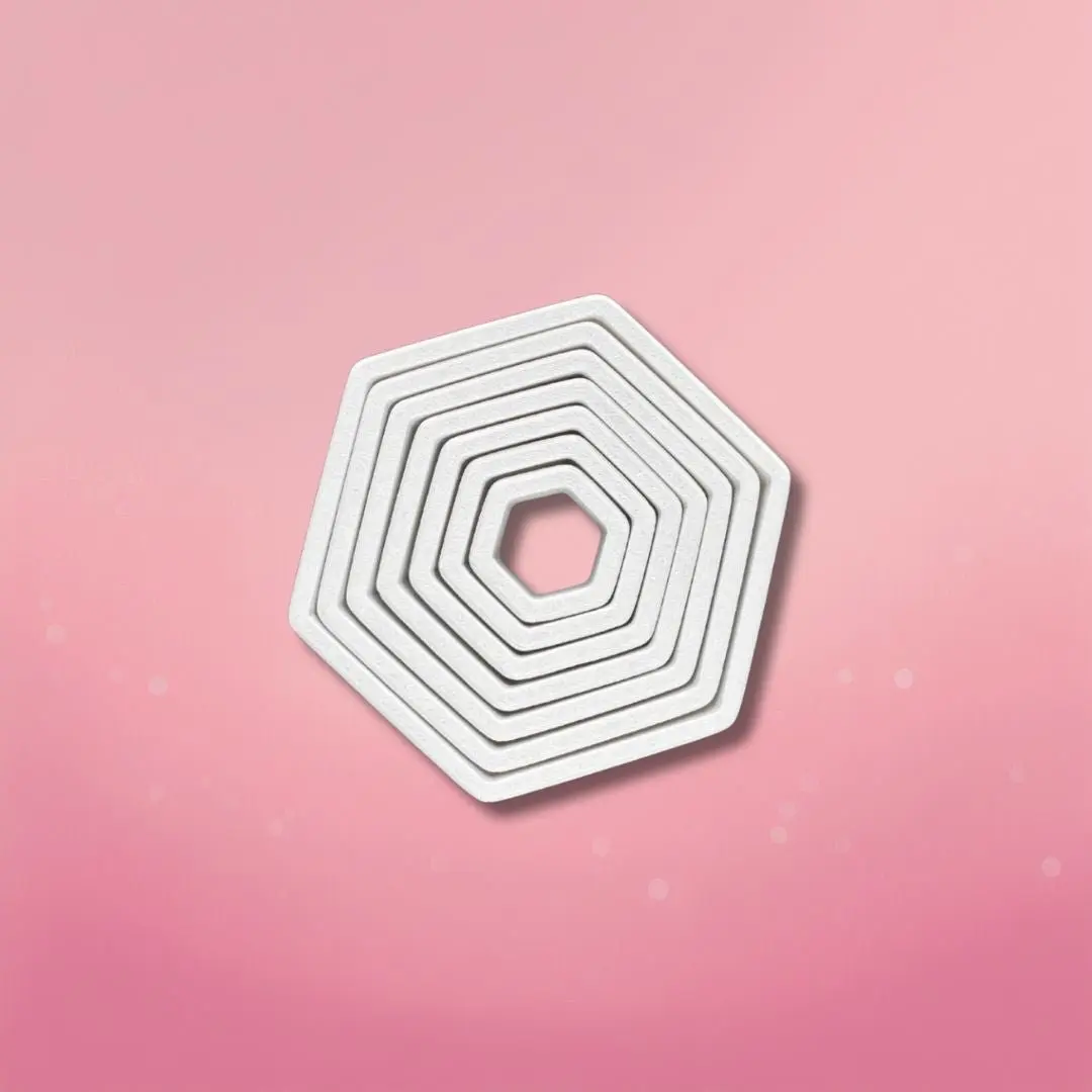 7pc Hexagon Cookie Cutter Set