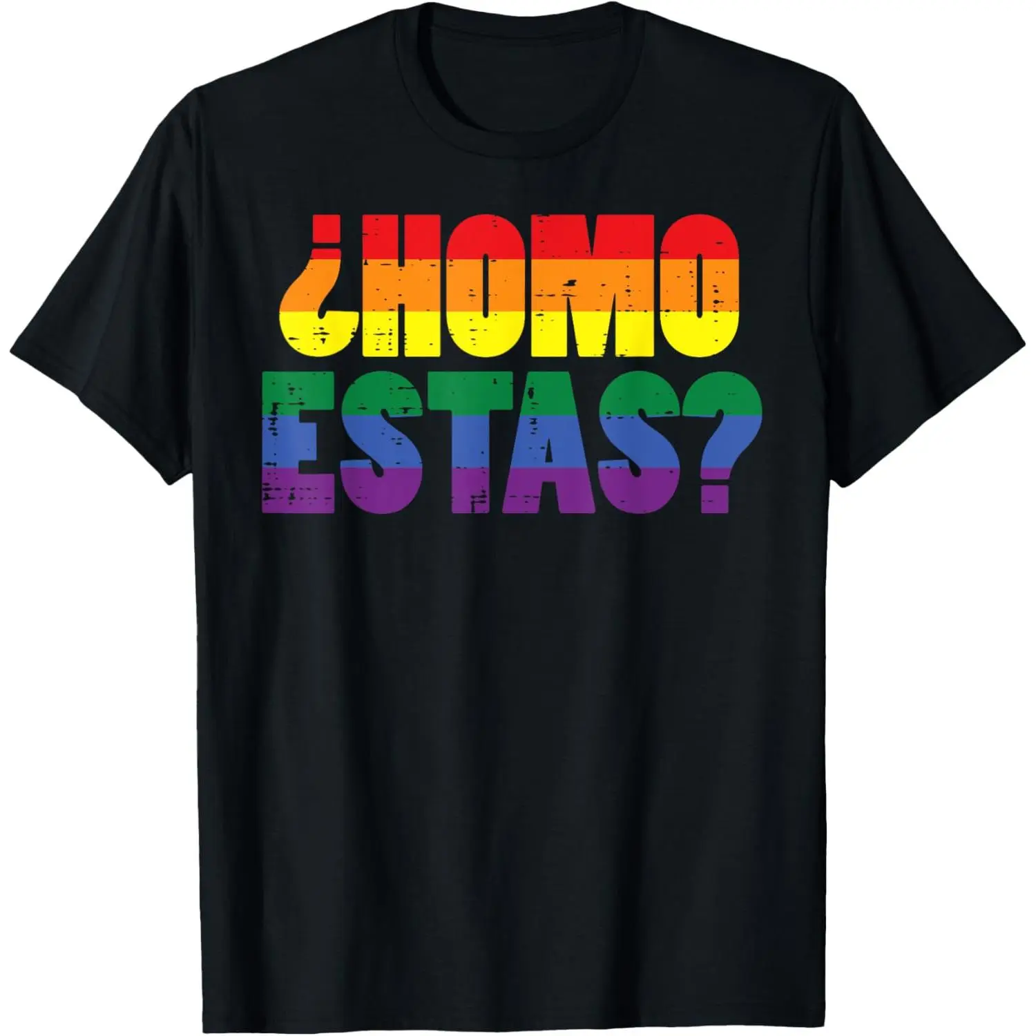 Homo Estas Spanish Mexican Funny Gay Pride Ally LGBTQ Month T-Shirt
