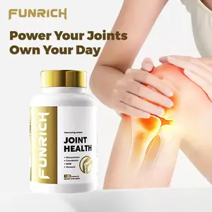 FUNRICH Joint Health Supplement for Women & Men with Glucosamine, Chondroitin, MSM & Turmeric - 120 Capsules