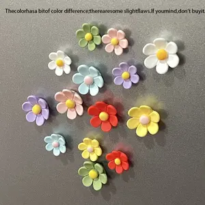 14 pieces of cute fridge magnets, a variety of colors and styles, 3D flower resin decorative magnet, suitable for refrigerators, storage cabinets, offices kitchens.