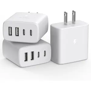 40W USB C Charger Block for iPhone16/15/14/13/12/11/Pro Max/XS/XR/8/iPad/Samsung 4-Port Type C Wall Charger Block Dual Port USB C Power Adapter Multiport Wall Plug Multiple Fast Charging [3 Pack]