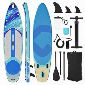 Stable Inflatable Rise Paddle Board – Durable PVC SUP with Non-Slip Deck, Adjustable Paddle, Complete Kit, Tri-Fin, High Capacity, For All Skill Levels, Ideal for Water Sports outdoorfun