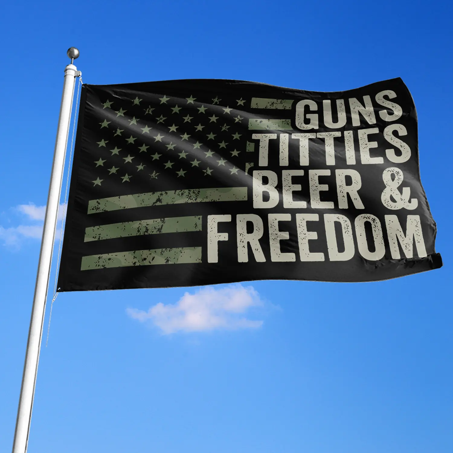 Freedom American Flag Garden Banner, His football flag，Patriotic Decorative Outdoor Yard Decor, No Pole Included, Perfect for Memorial Day & Independence Day Celebrations, Outdoor Us Flags