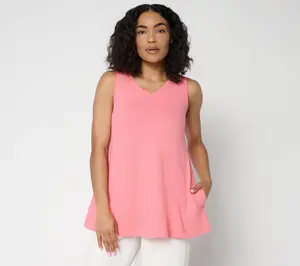 LOGO by Lori Goldstein Seamed Sleeveless Tank