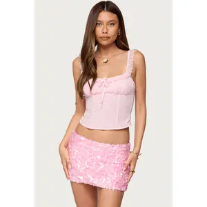 Wynne Chiffon Ruffle Corset