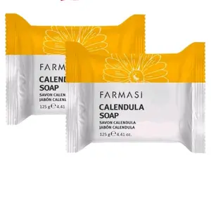 Farmasi Calendula Soap 2 Bars 125g Each Natural Skin Care for Gentle Cleansing Cleanser Daily Pack