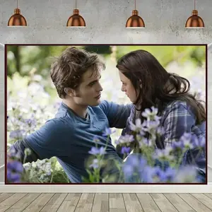 DIY  5d Diamond Painting Twilight Bella Diamond Mosaic Vampire DIY Diamond Embroidery Set Picture Couple Theme, Round Acrylic Gemstone, Frameless Handicraft Wall Decoration Set, Perfect Surprise Gift